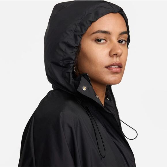 NWT Nike Sportswear Essential Black Trench Coat Women’s Size Small (FN2843-010) - Picture 4 of 15